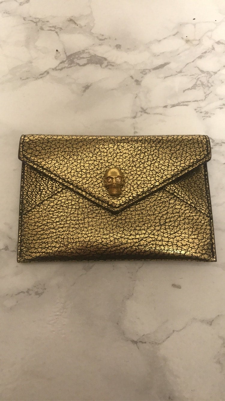 Alexander mcqueen envelope card holder best sale