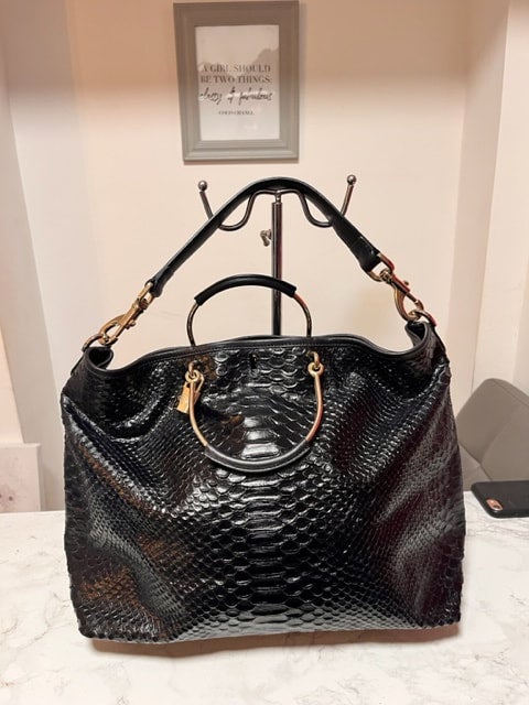 Mulberry snakeskin vintage tote bag PURSHA